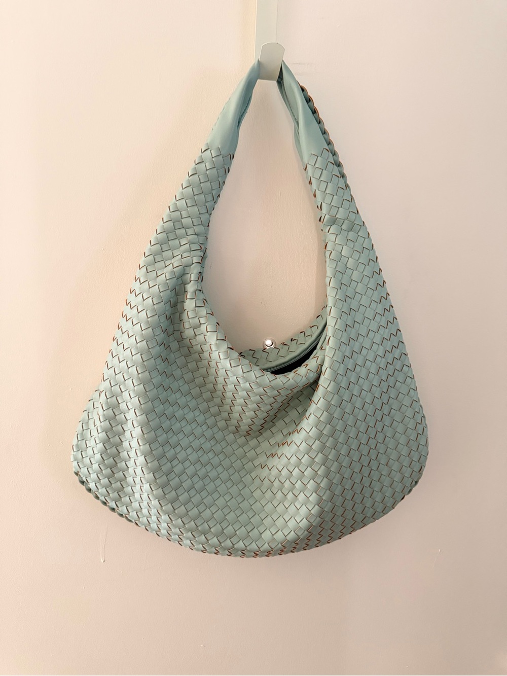Woven Hobo Shoulder Bag - Mint